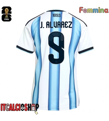 Argentina Julian Alvarez #9 Prima Maglia Femmina Mondiali 2026 Manica Corta